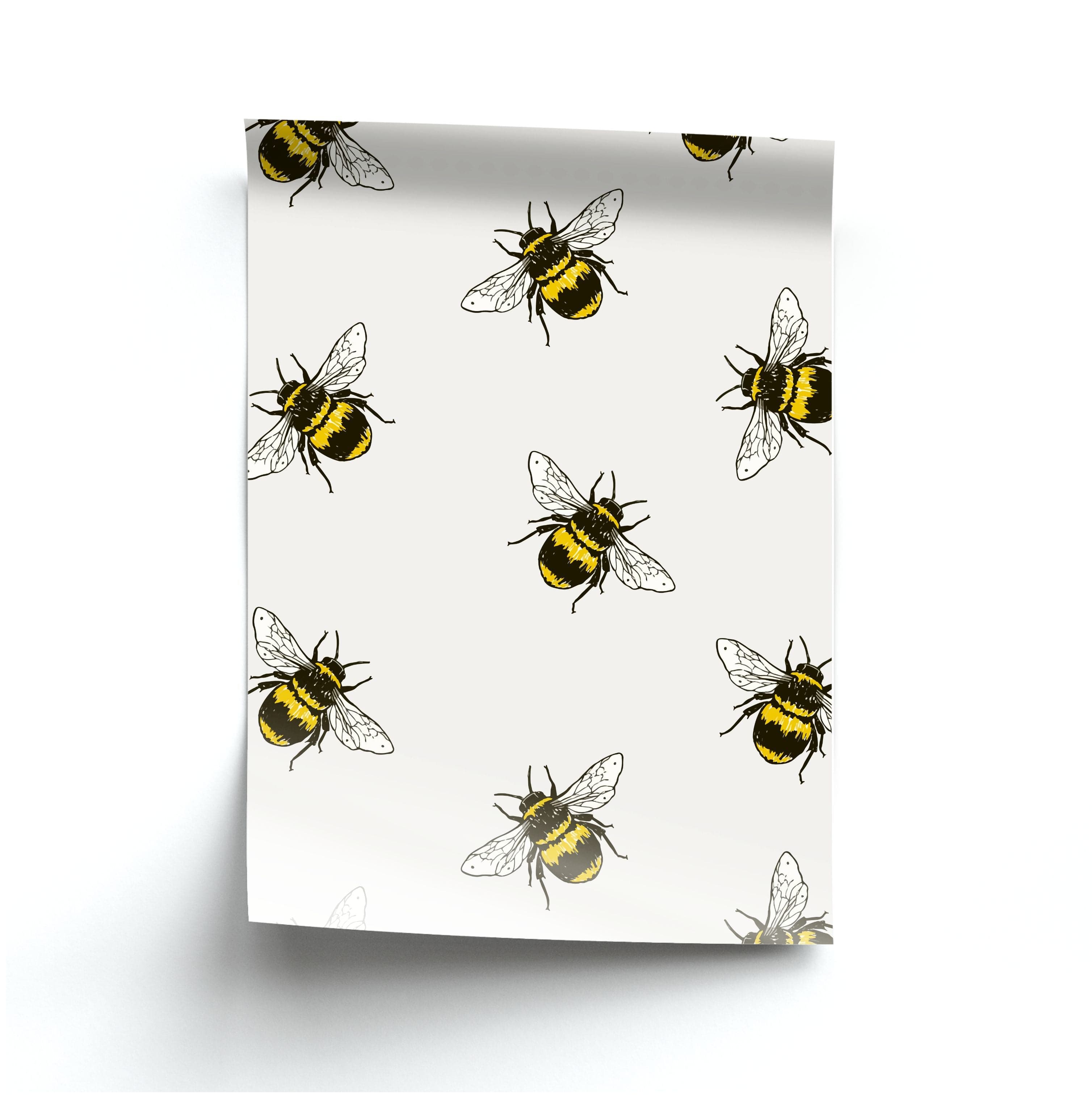 Bumblebee Pattern  Poster