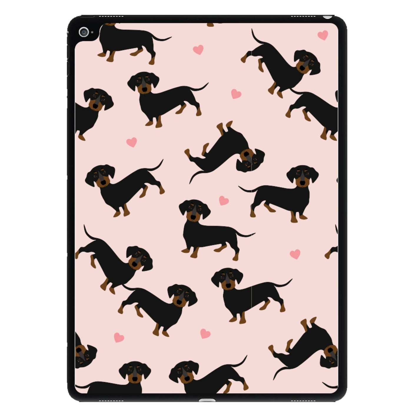 Heart Dachshund - Dog Pattern iPad Case