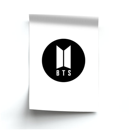 BTS logo Black - K Pop Poster