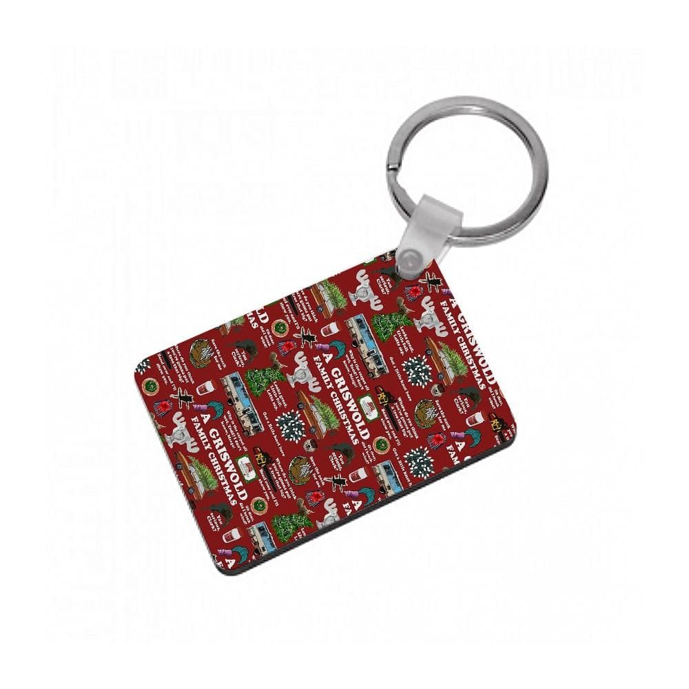 Christmas Holiday Collage Keyring