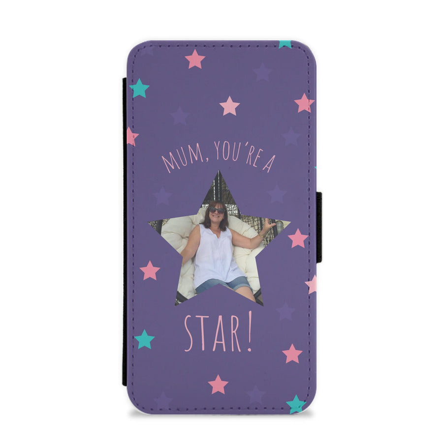 Star - Personalised Mother's Day Flip / Wallet Phone Case