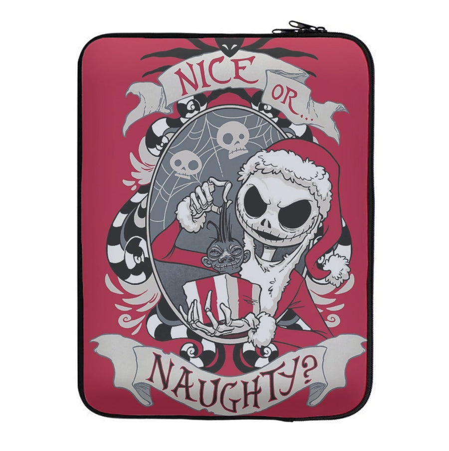 Nice Or Naughty - A Nightmare Before Christmas Laptop Sleeve