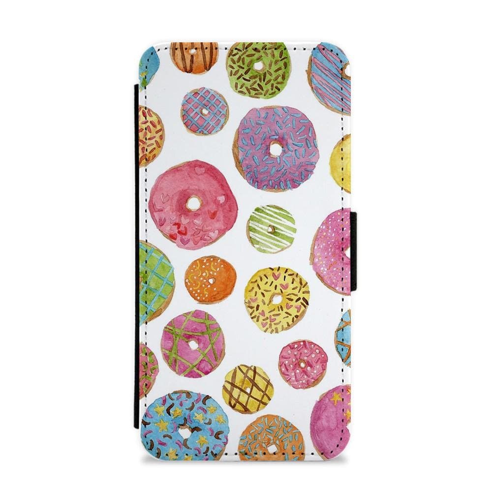 Dougnut Pattern Flip / Wallet Phone Case - Fun Cases