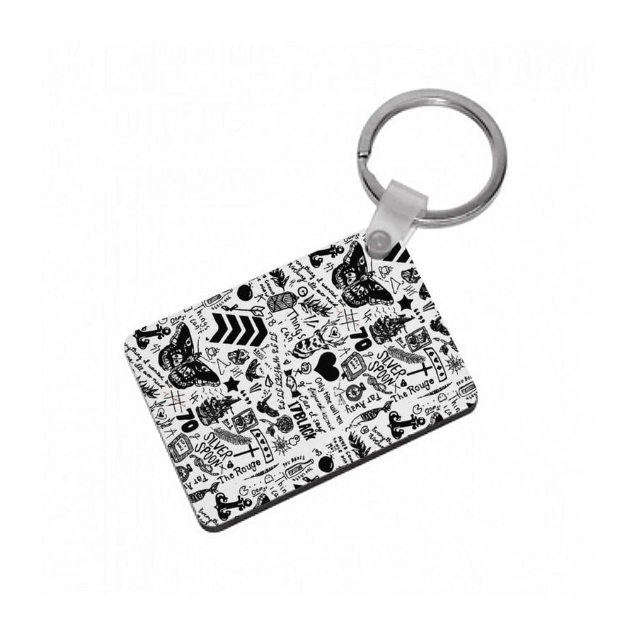 One Direction Tattoos Keyring - Fun Cases