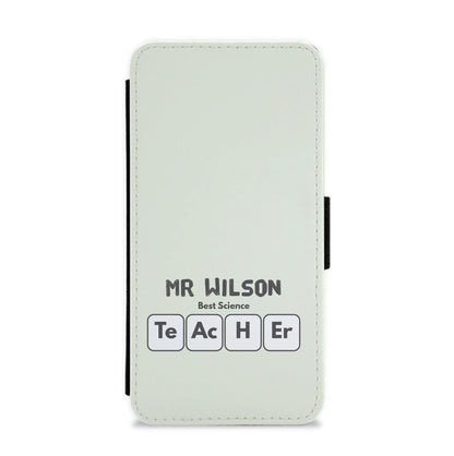 Science Teacher - Personalised Teachers Gift Flip / Wallet Phone Case