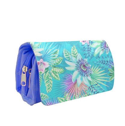 Blue Floral Pattern Pencil Case