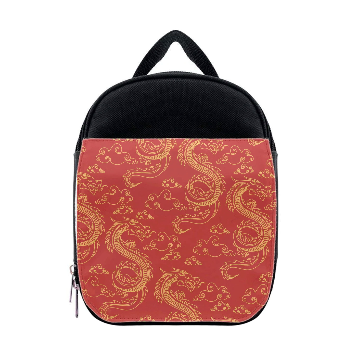Red And Gold Dragon Pattern Lunchbox