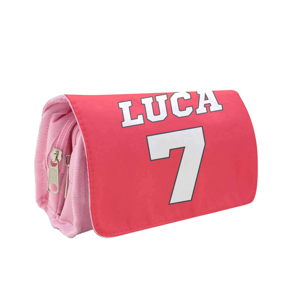 Red - Personalised Football   Pencil Case