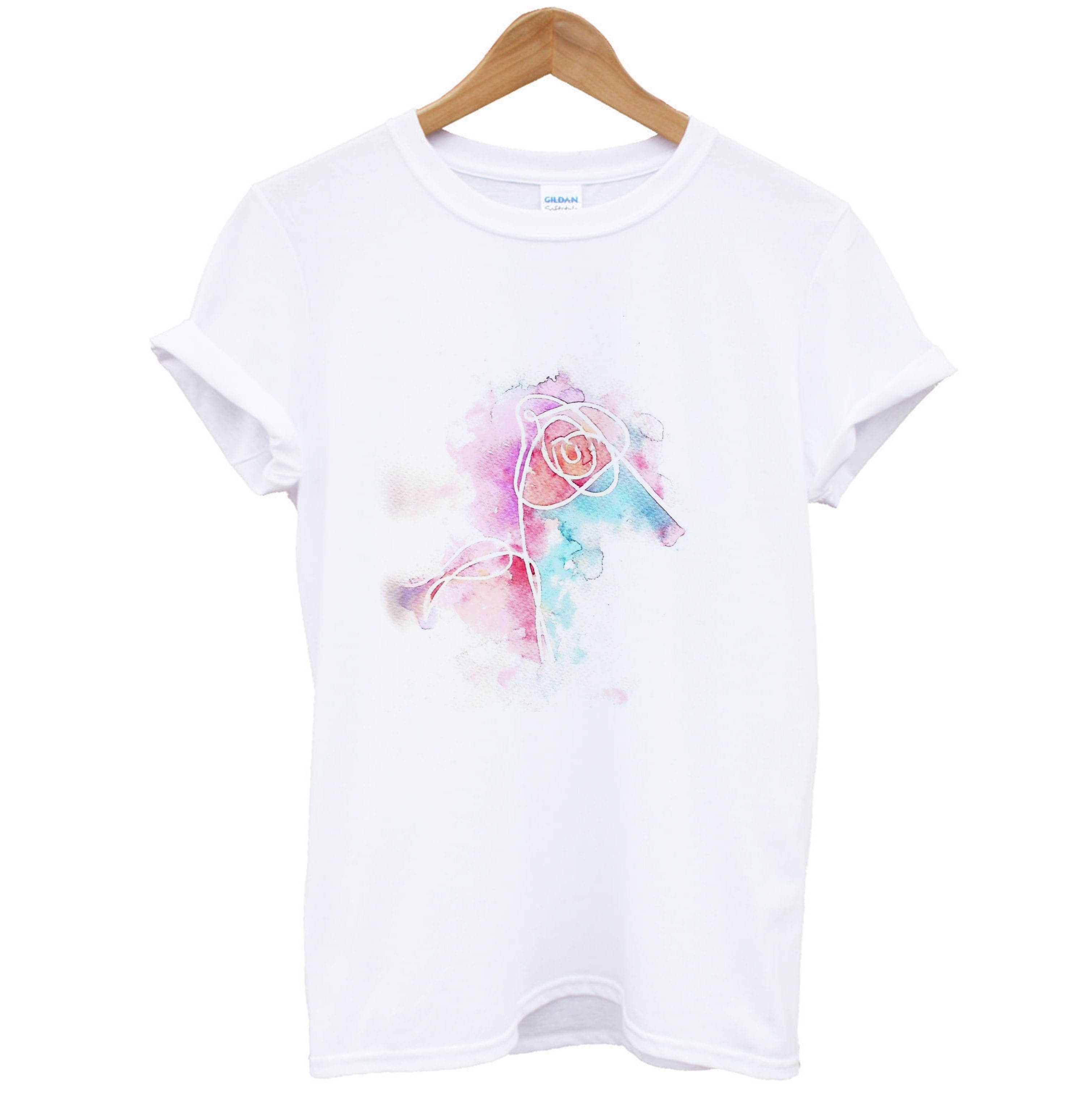 K-Pop Band Love Yourself Watercolour Painting T-Shirt