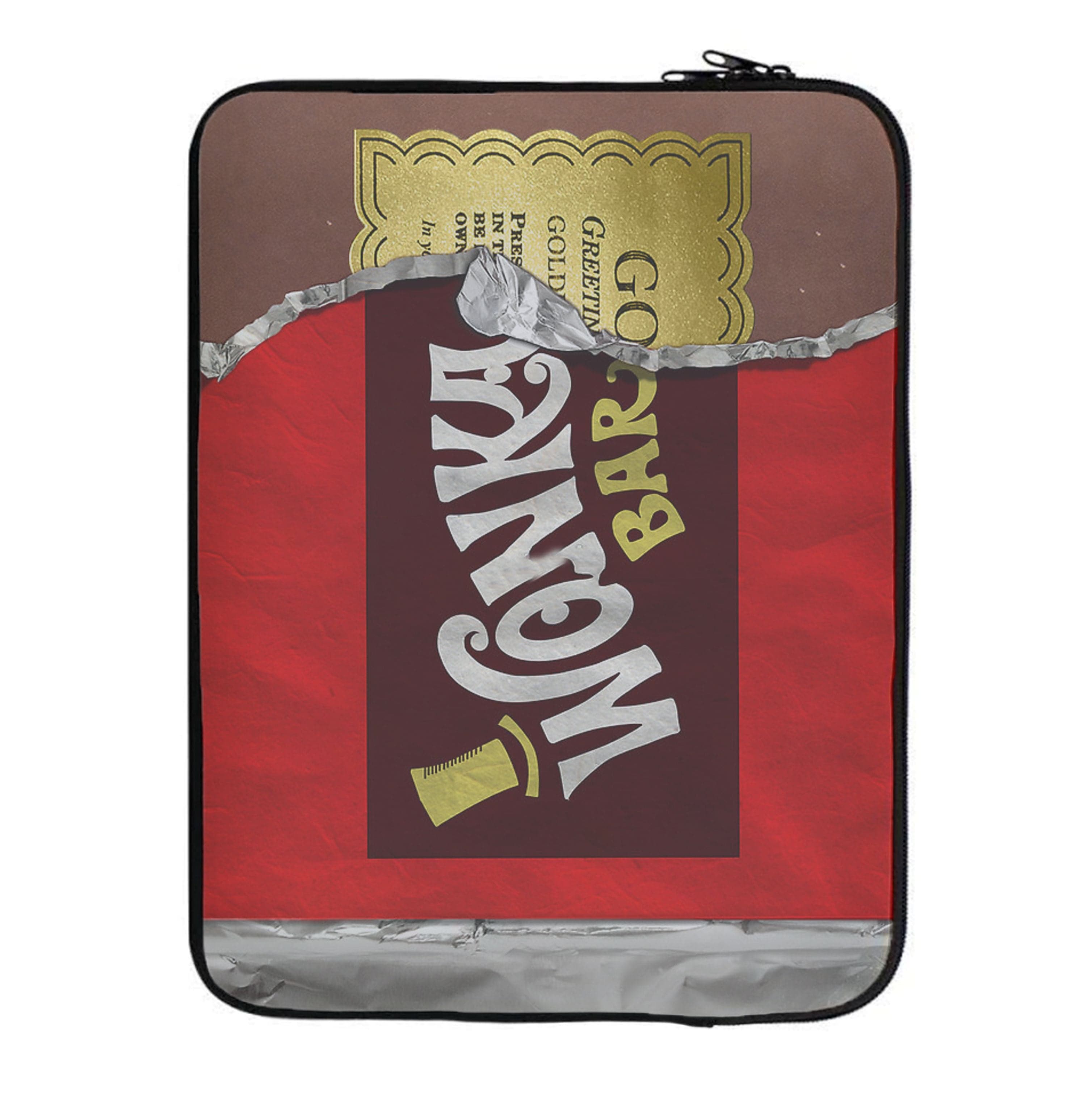 Wonka Bar Golden Ticket Laptop Sleeve