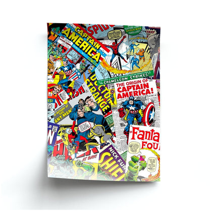 Superhero Comic Comics Pattern Poster