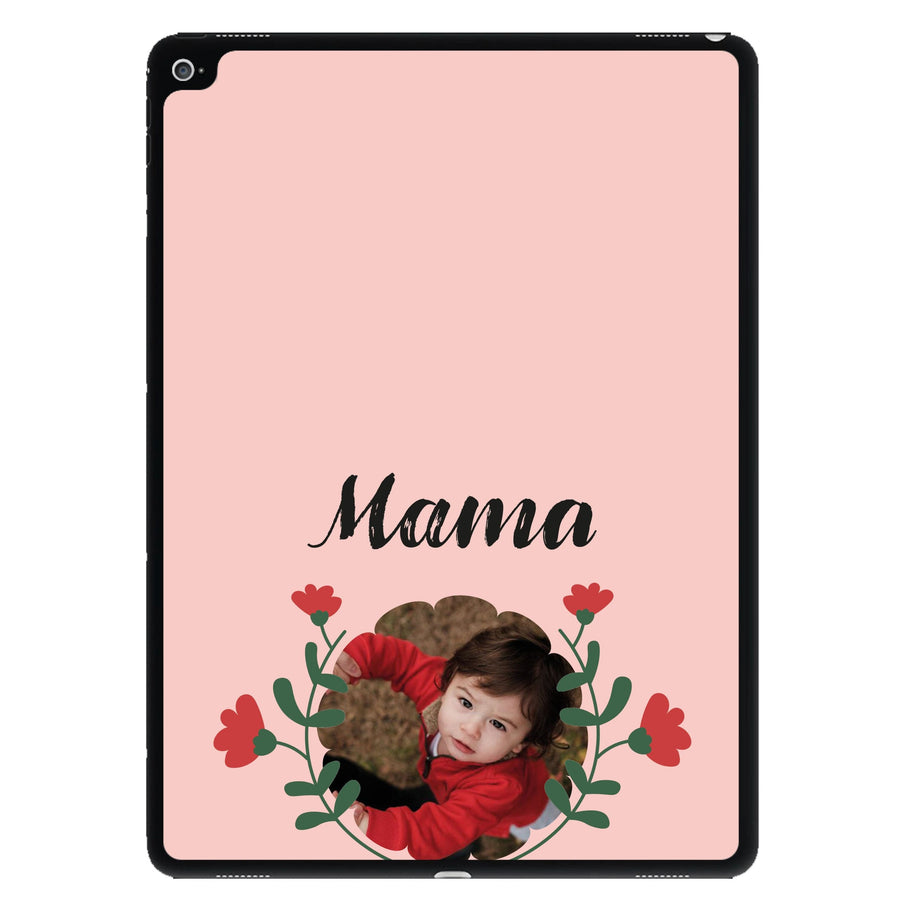 Mama Red Flowers - Personalised Mother's Day iPad Case
