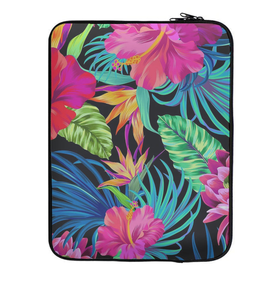 Colourful Hibiscus Pattern Laptop Sleeve