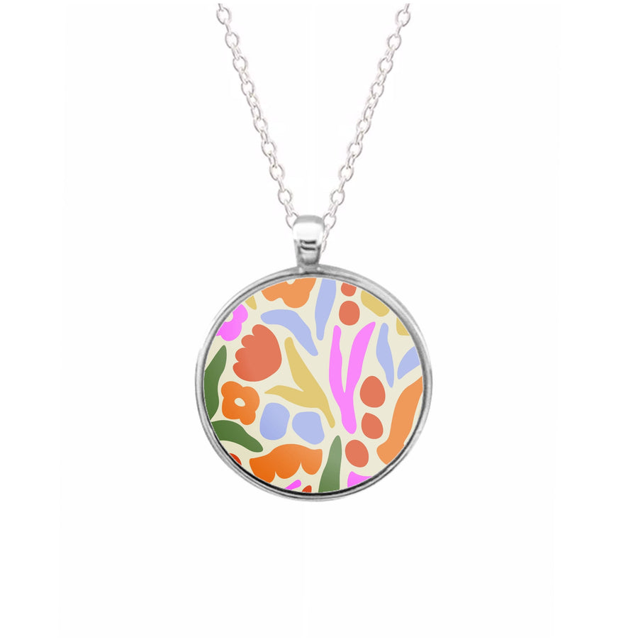 Abstract Floral Pattern - Floral Necklace