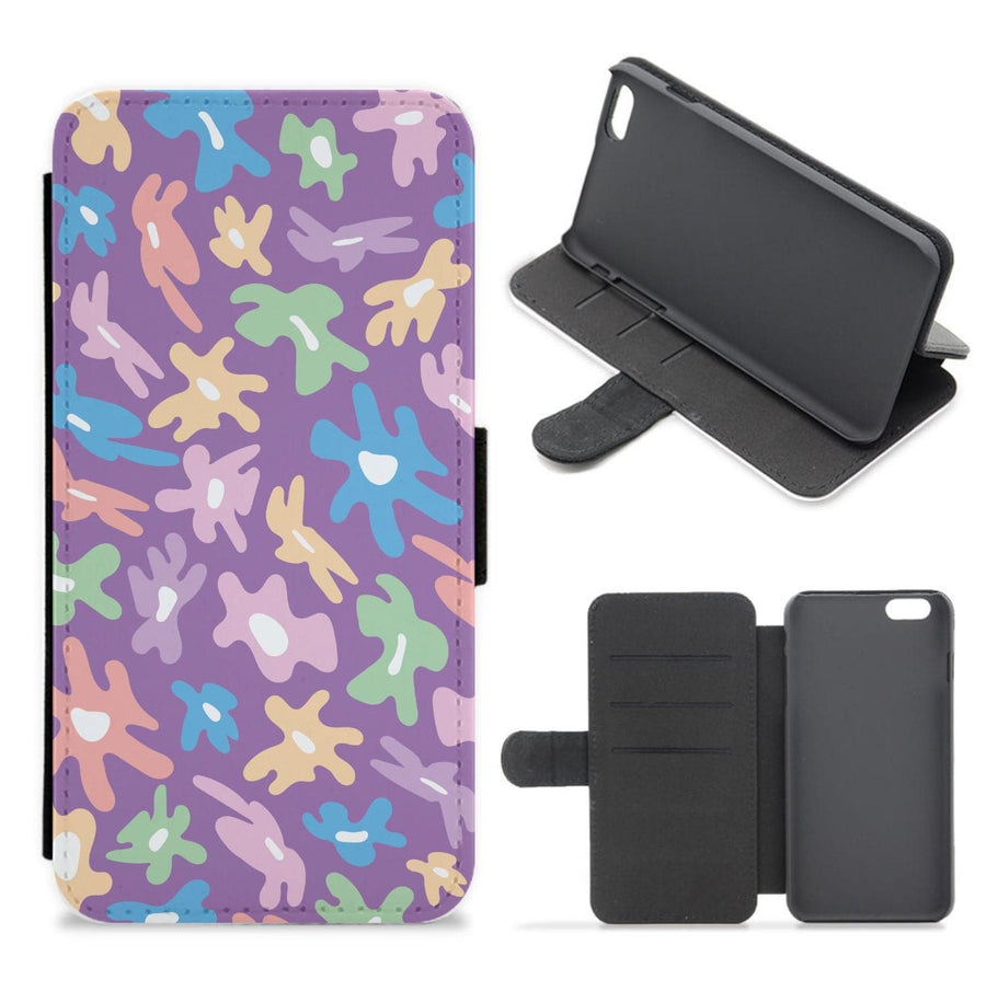 Abstract Flowers- Floral Patterns Flip / Wallet Phone Case