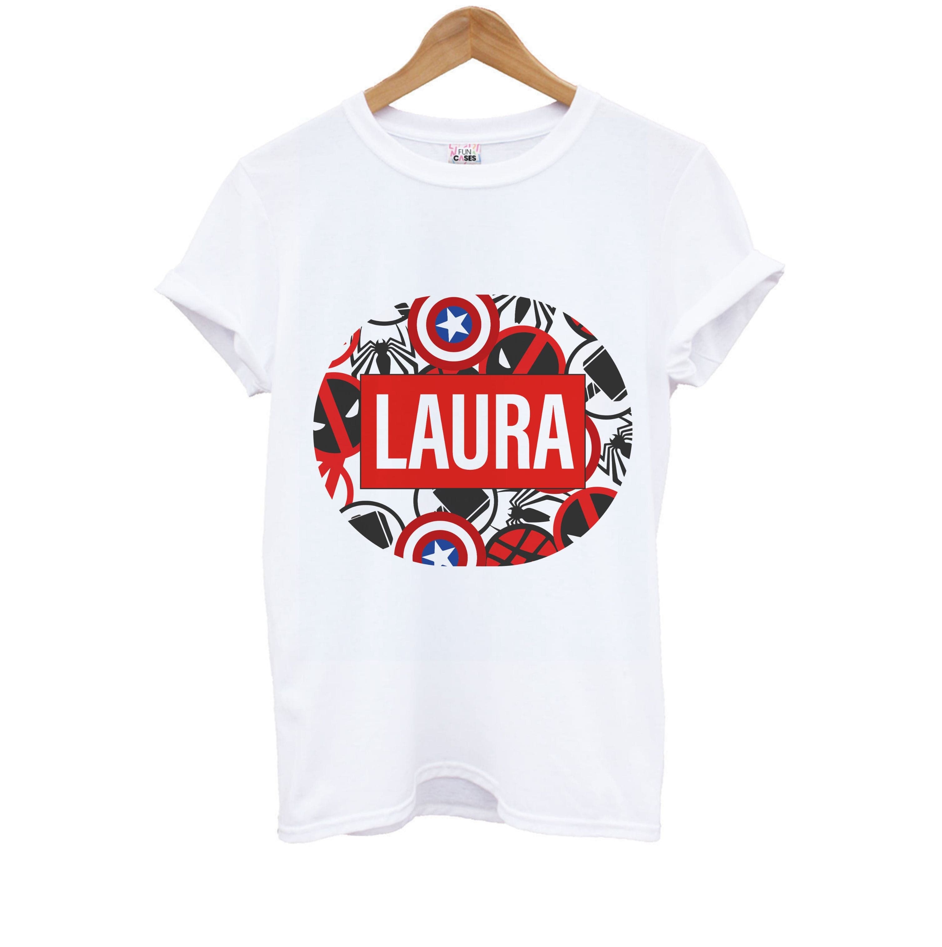 Collage - Personalised Superhero Comic Kids T-Shirt