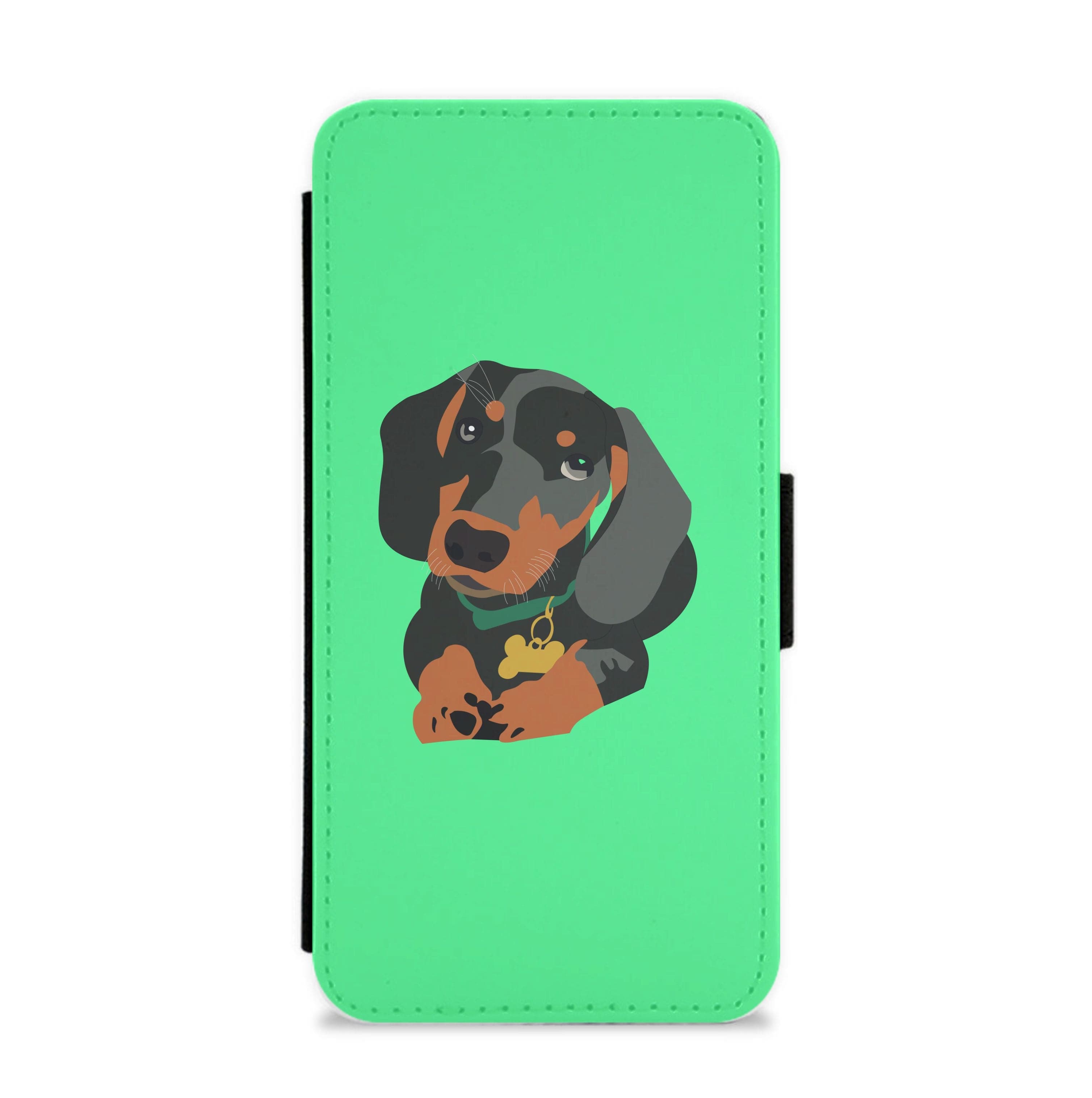 Black & brown - Dachshunds Flip / Wallet Phone Case