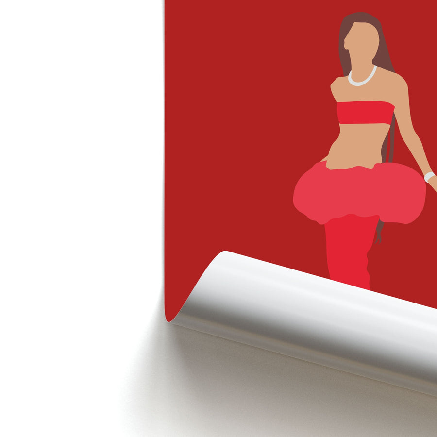 Red Skirt - Zendaya Poster