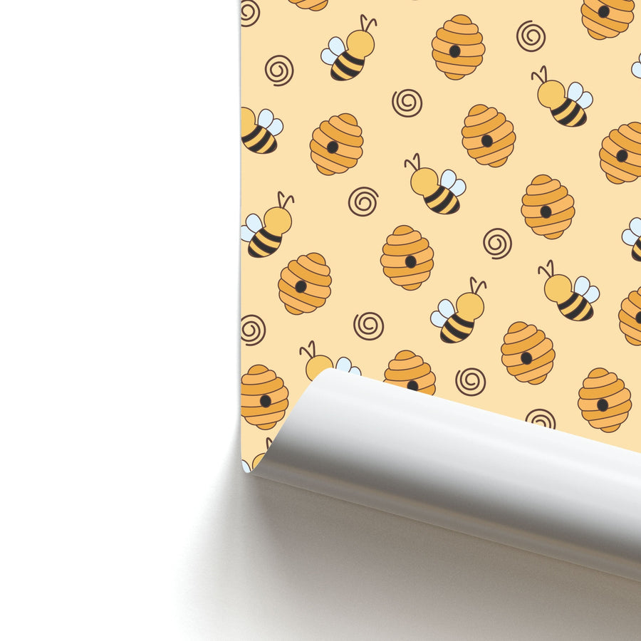 Honey Bees - Spring Patterns Poster