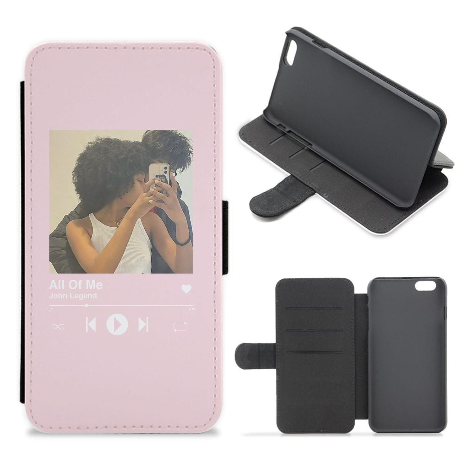 Album Cover - Personalised Couples Flip / Wallet Phone Case