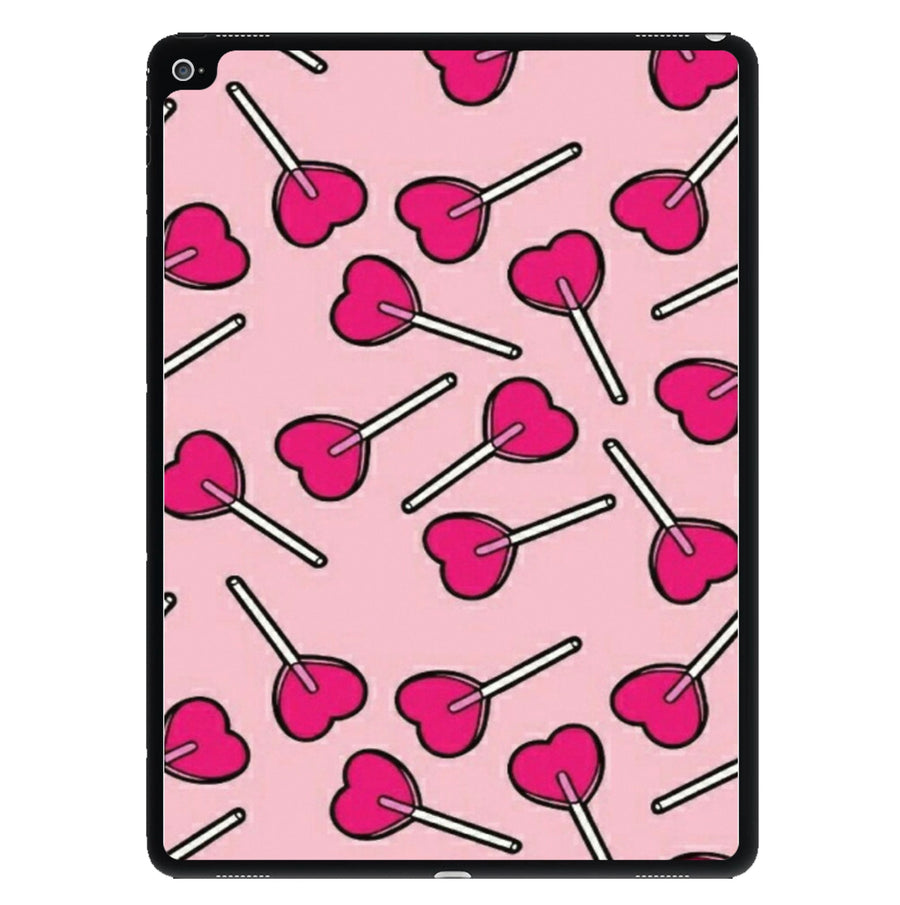 Cherry Heart Lollipops iPad Case