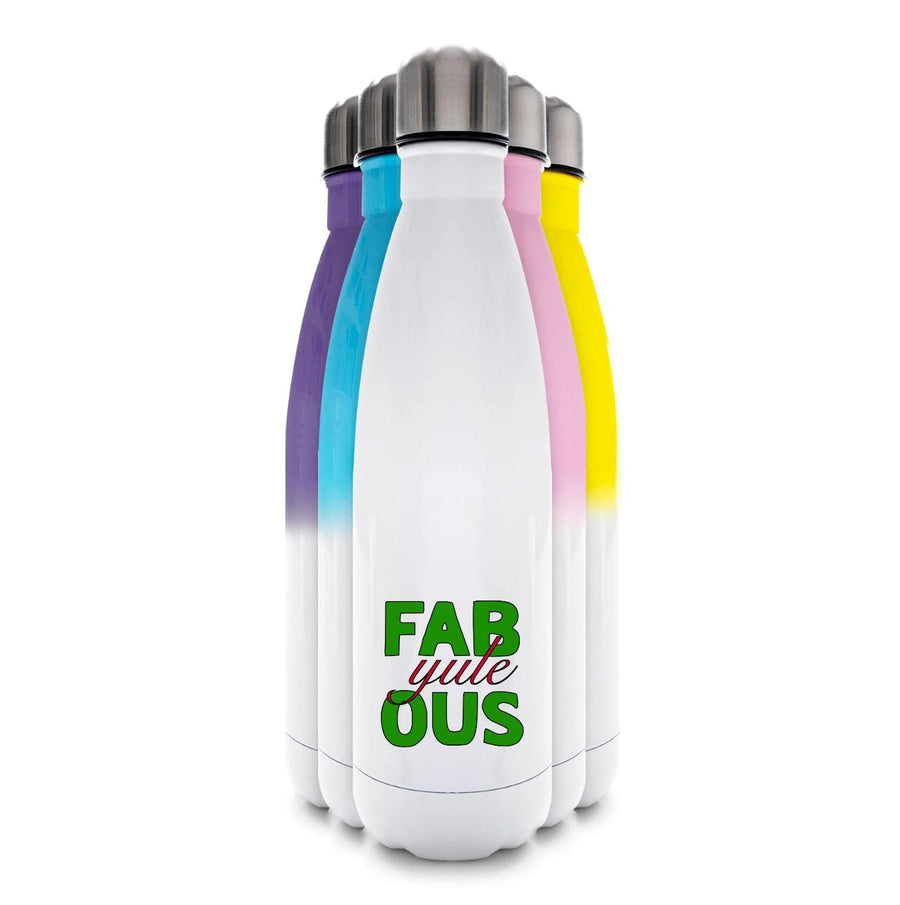 Fab-Yule-Ous Red - Christmas Puns Water Bottle