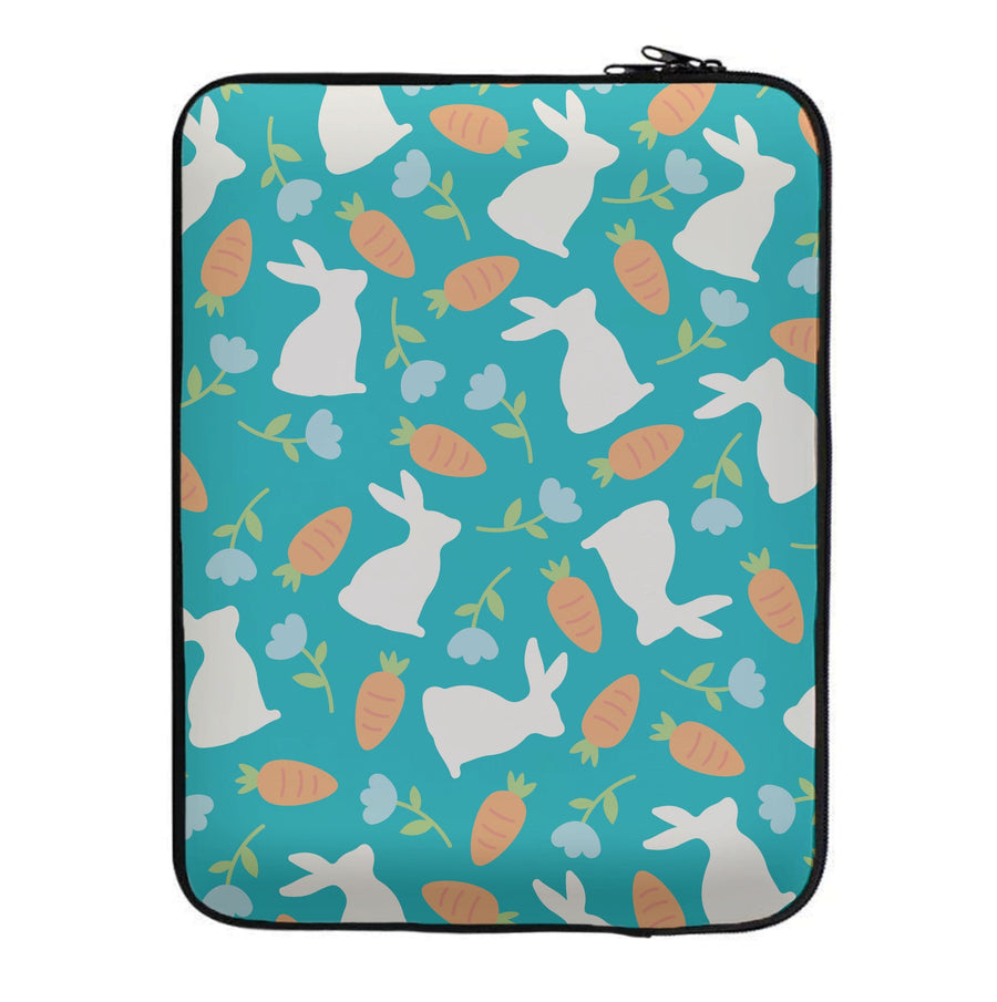 Bunnies And Carrots - Easter Patterns Laptop Sleeve