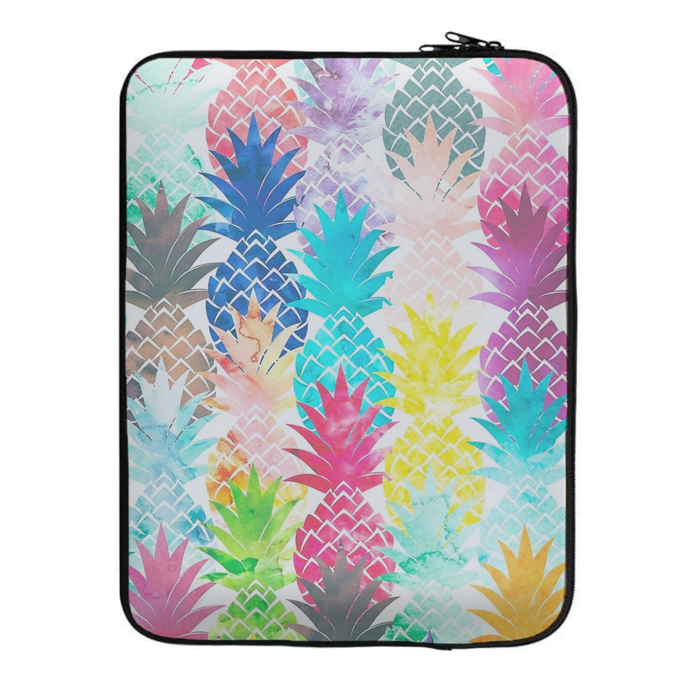 Watercolour Pineapple Pattern Laptop Sleeve