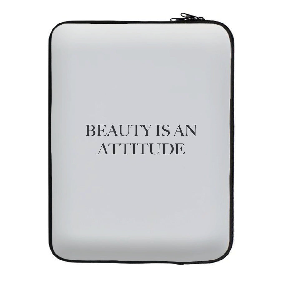 Beauty Is An Attitude - Clean Girl Aesthetic Laptop Sleeve