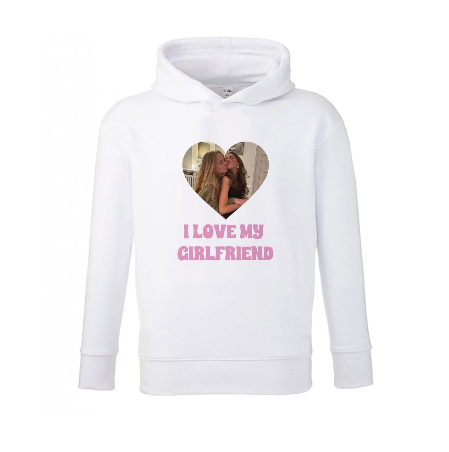 I Love My Girlfriend - Personalised Couples Kids Hoodie