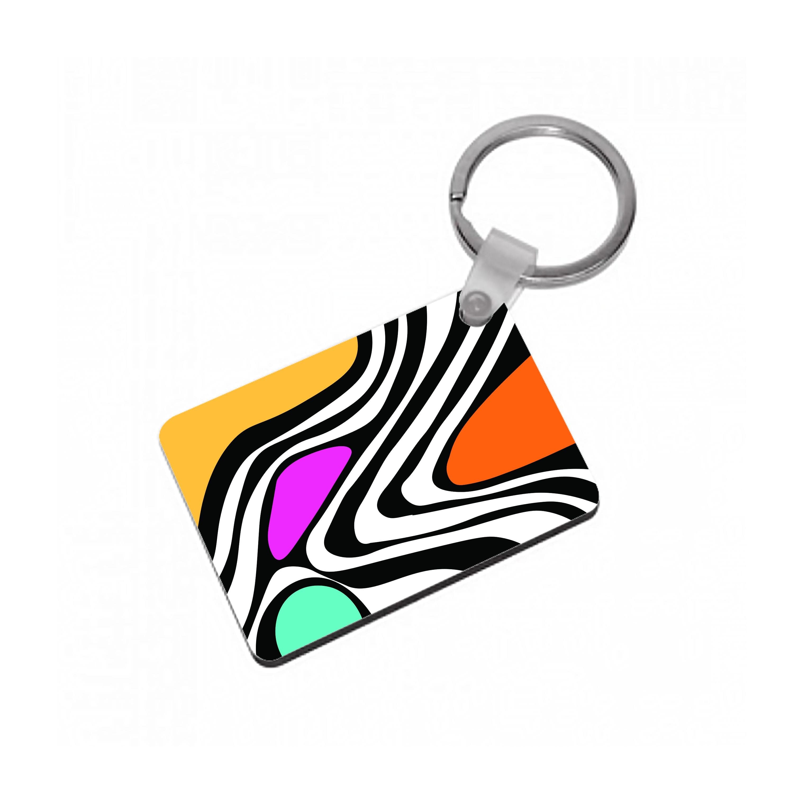 Abstract Pattern 5 Keyring