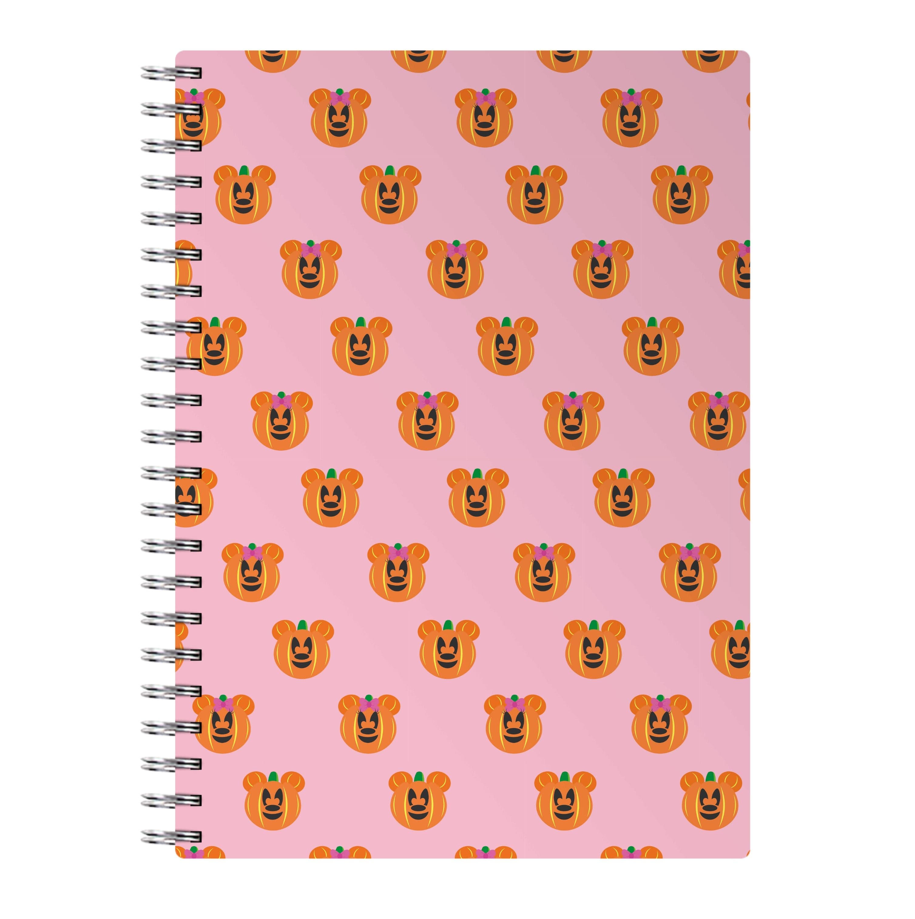 Female Mouse Pumpkin Pattern Halloween Notebook