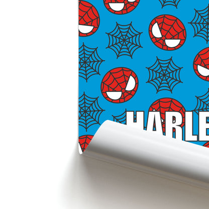 Spiderman And Webs - Personalised Superhero Comic Poster