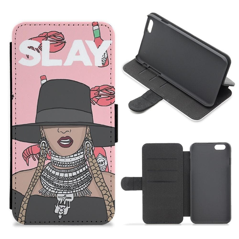 Slay - Beyonce Cartoon Flip Wallet Phone Case - Fun Cases