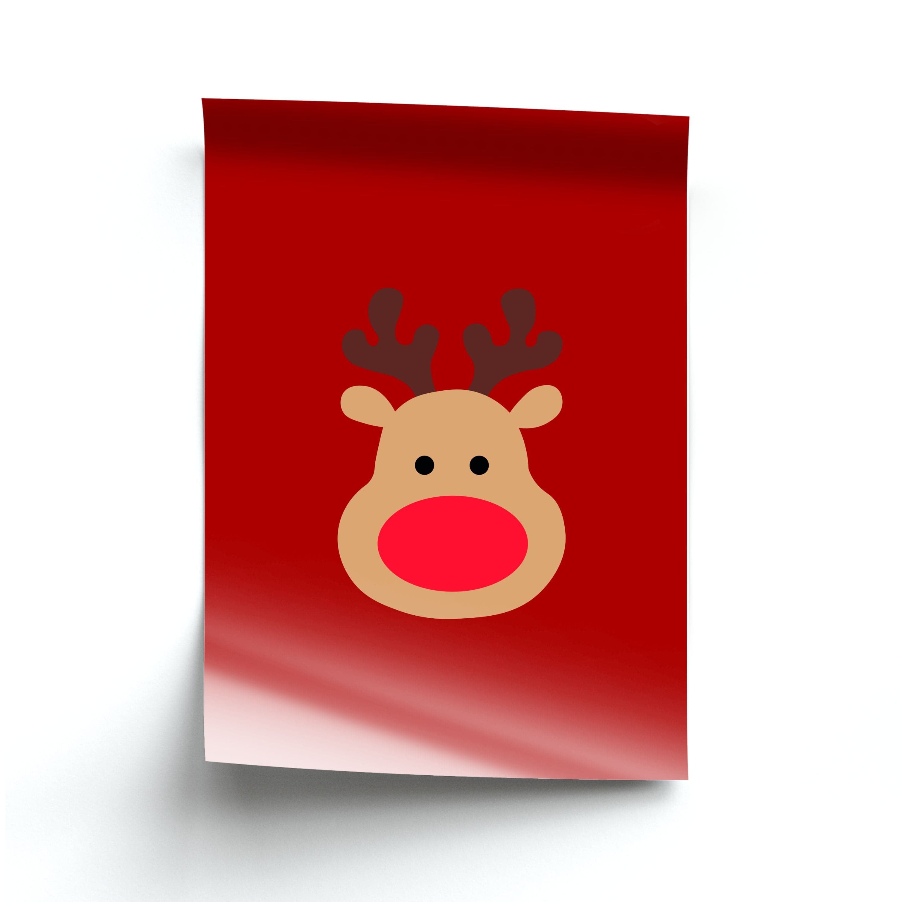 Rudolph Face - Christmas Poster