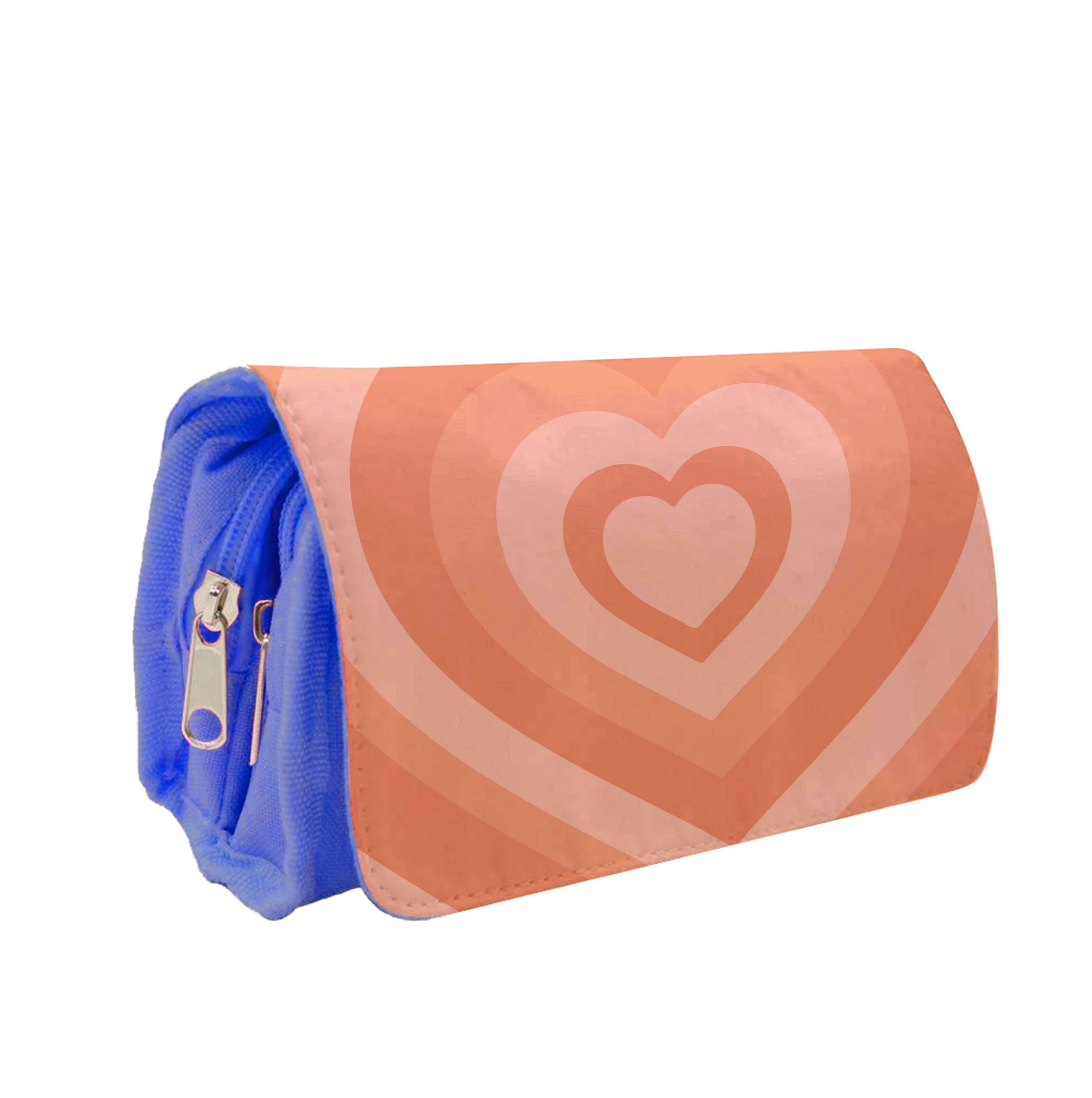 Orange - Colourful Hearts Pencil Case