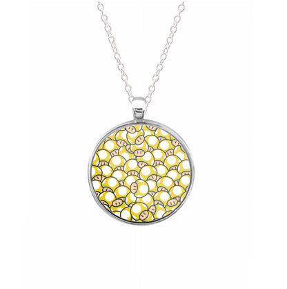 Mushroom Pattern - Yellow Necklace