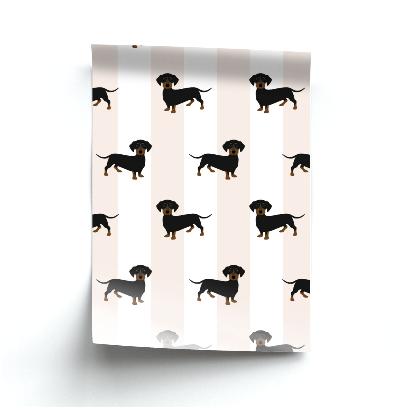 Striped Dachshund - Dog Pattern Poster