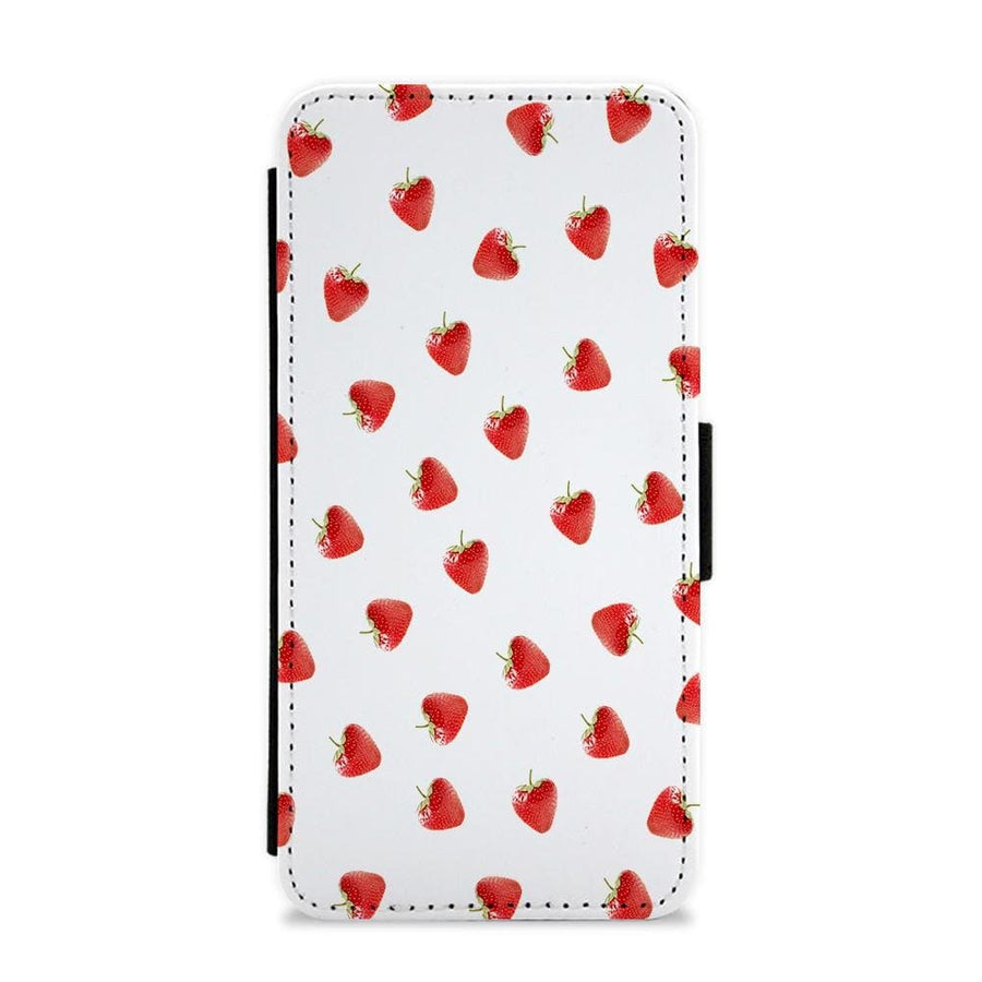 Strawberry Pattern Flip / Wallet Phone Case - Fun Cases