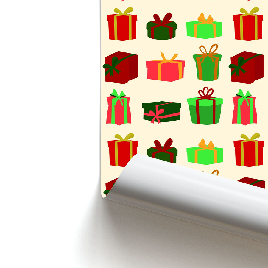 Presents - Christmas Patterns Poster
