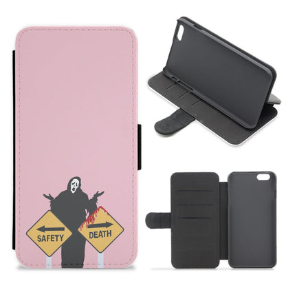 Safety Or Death - Scream Flip / Wallet Phone Case