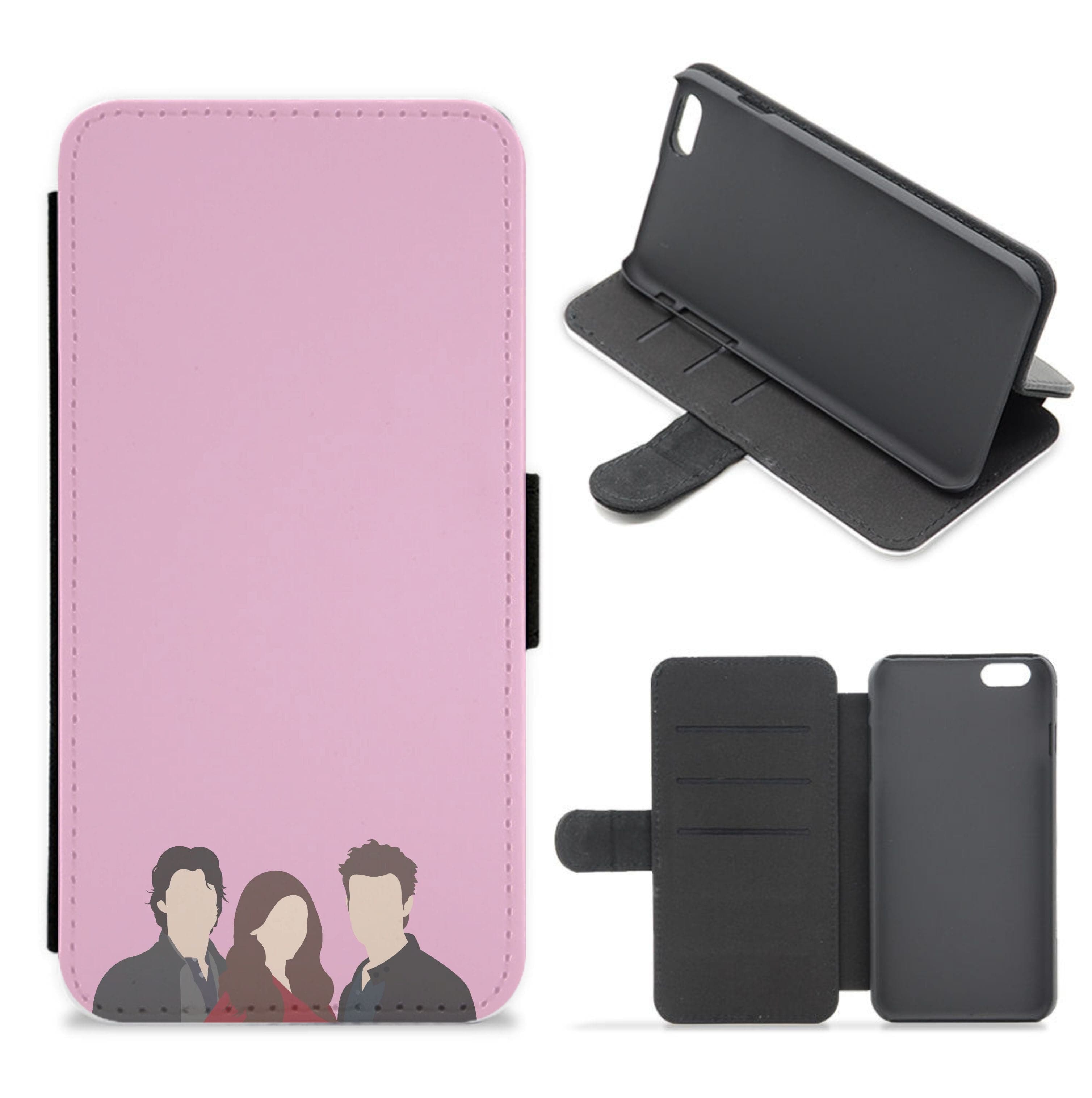 Elena, Damon And Stefan - VD Flip / Wallet Phone Case