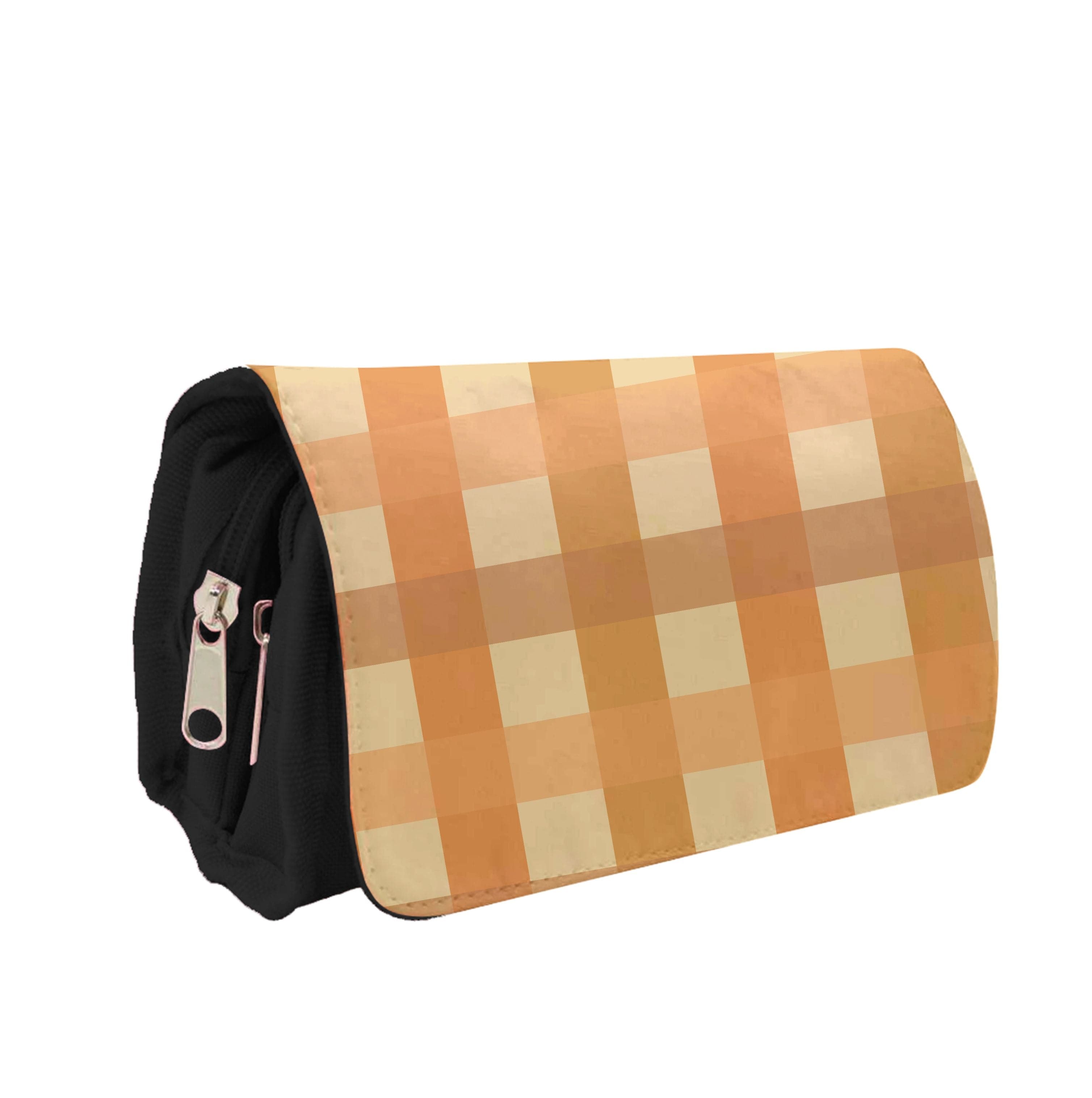 Orange Plaid Pattern- Autumn Pencil Case