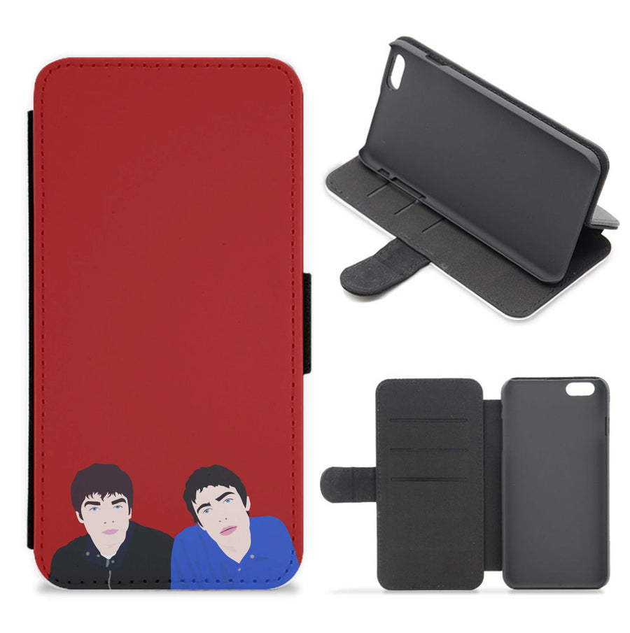 Noel And Liam Gallagher - Oasis Flip / Wallet Phone Case