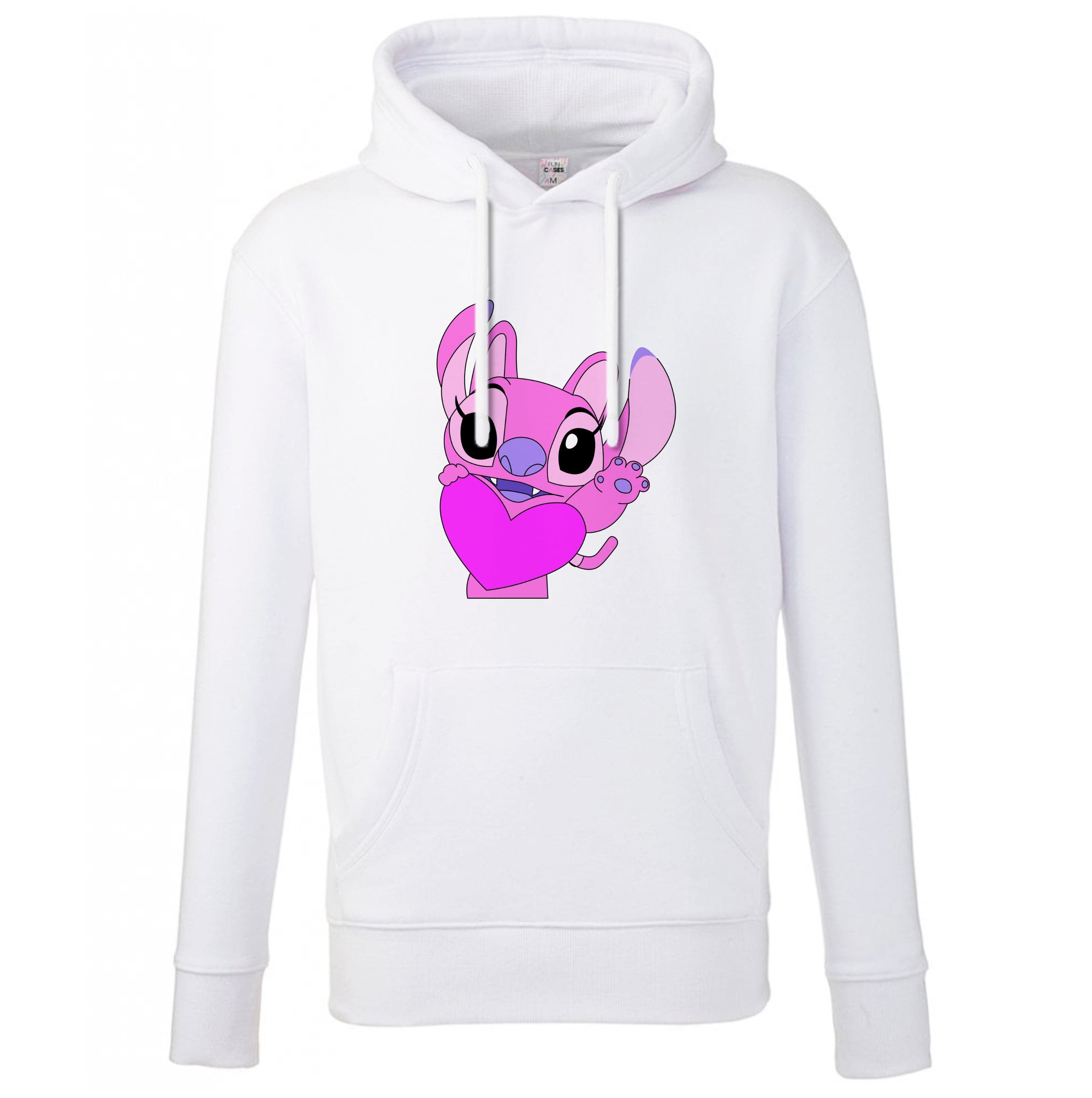 Holding Heart - Pink Alien Hoodie