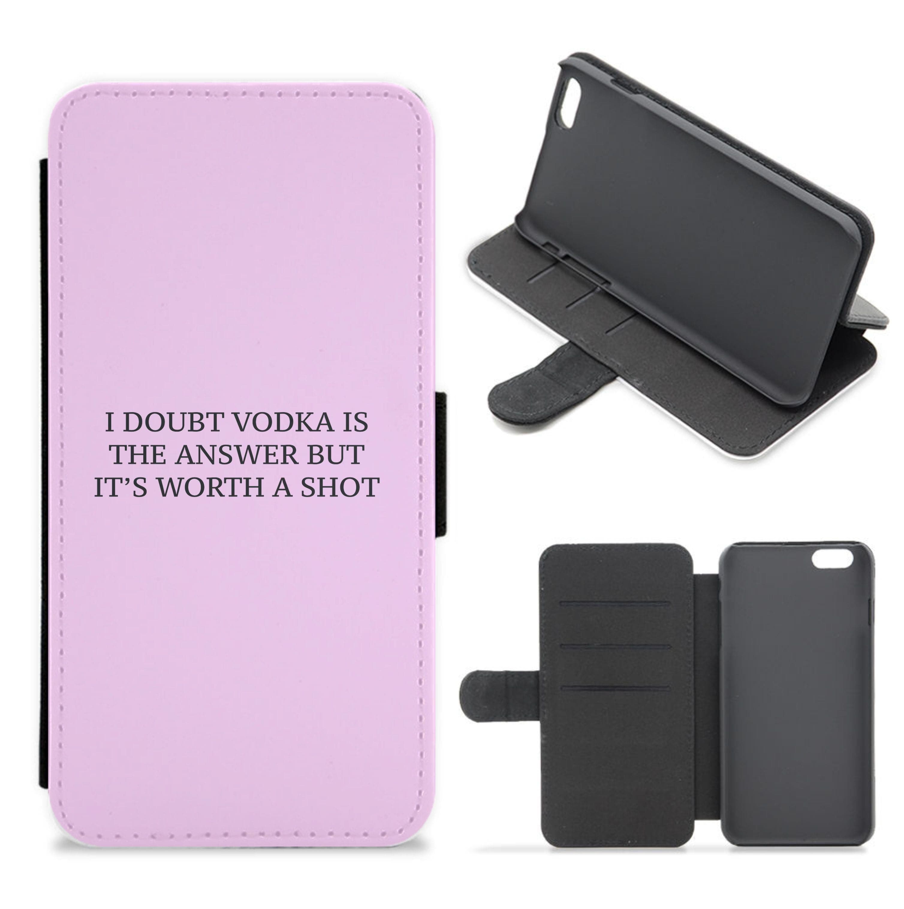 I Doubt Vodka - Summer Quotes Flip / Wallet Phone Case