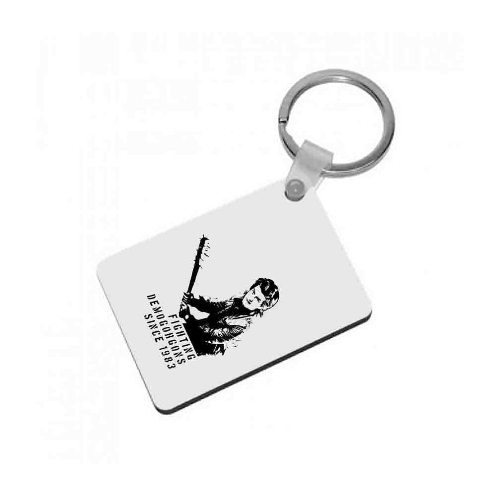 Fighting Demogorgons Since 1983 - Stranger Things Keyring - Fun Cases