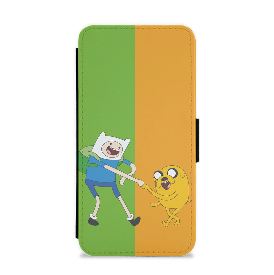 Jake The Dog And Finn The Human - Adventure Time Flip / Wallet Phone Case