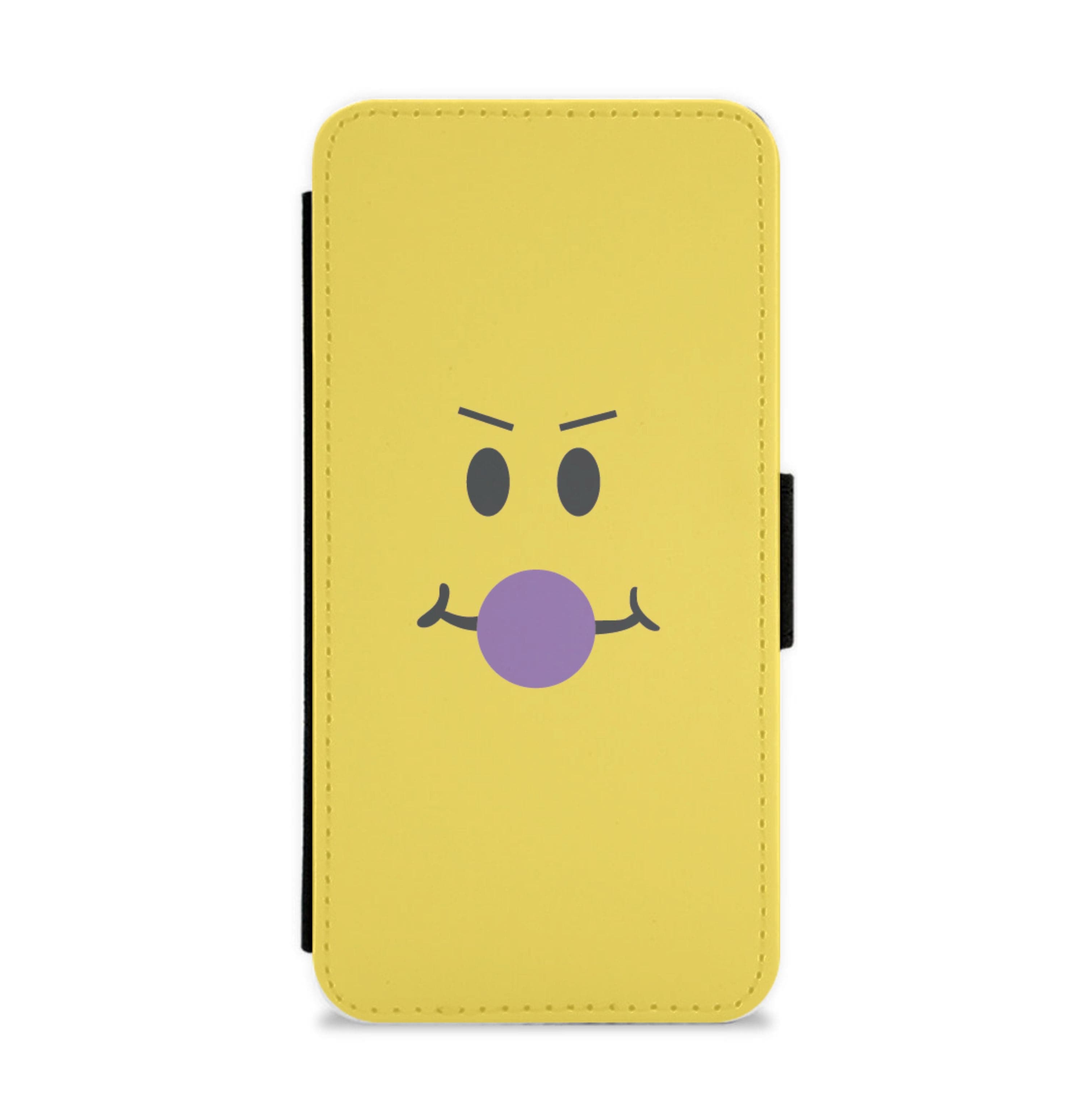 Yellow Face Purple Flip / Wallet Phone Case