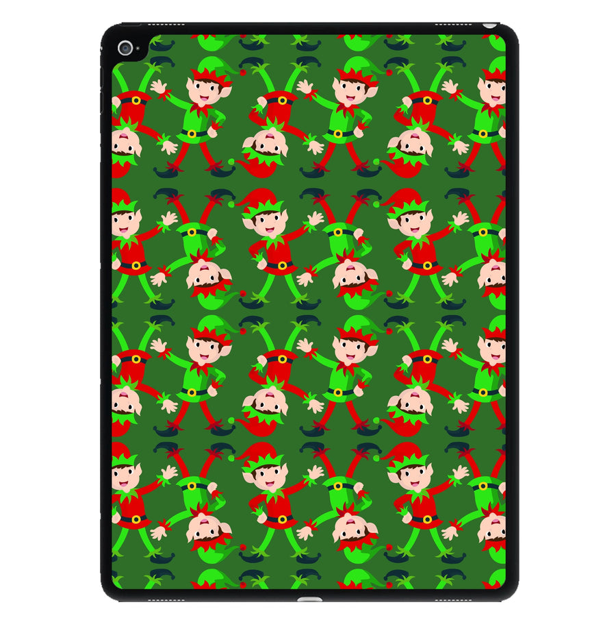 Elf Face Pattern - Christmas Patterns iPad Case